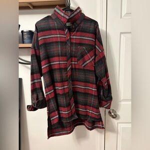 Ci Sono Red and Black Plaid Shirt